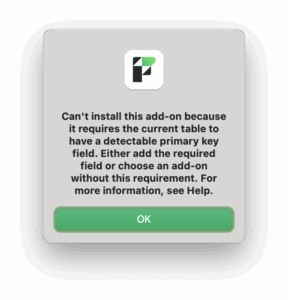 Erreur clé primaire